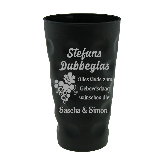 Dubbeglas mit Gravur für Geburtstag