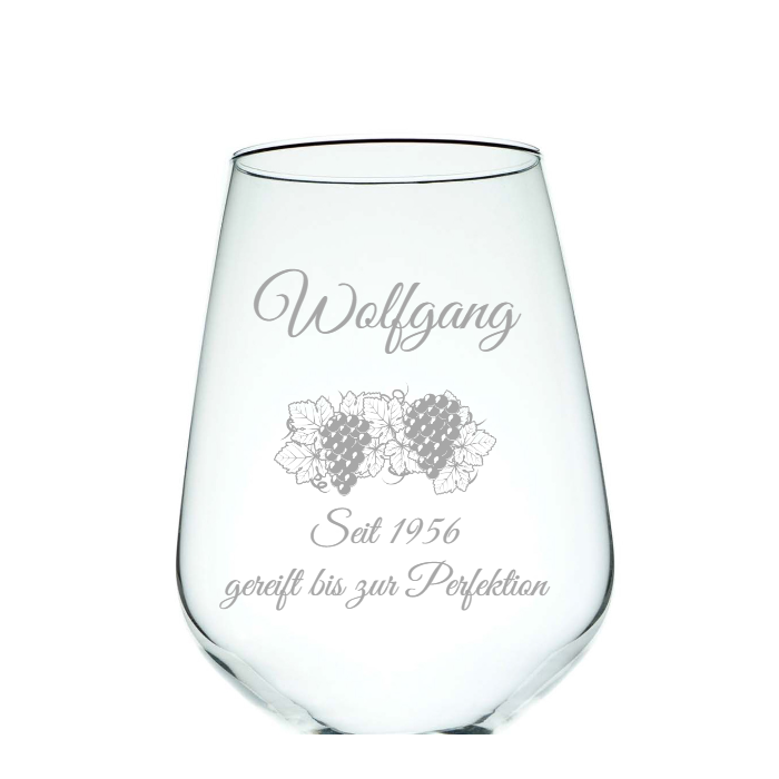 Weinglas selbst gestalten - 520ml - Weinglas mit Gravur