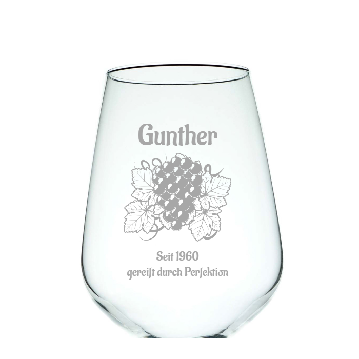 Weinglas selbst gestalten - 520ml - Weinglas mit Gravur