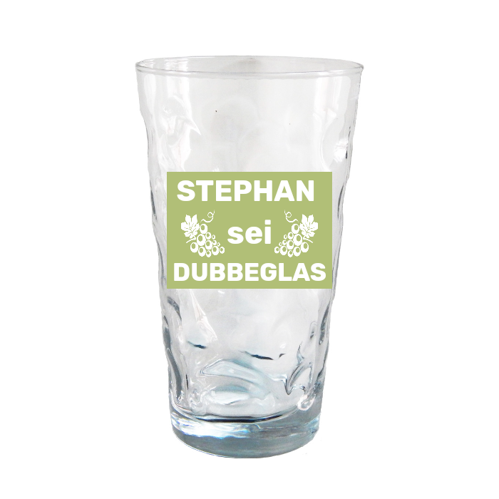 Dubbeglas bedruckt / personalisieren