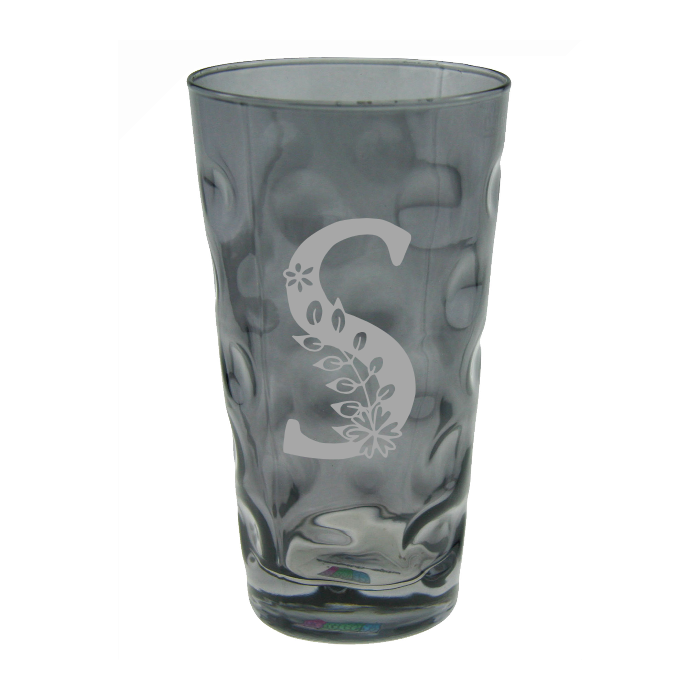 Dubbeglas florale Buchstaben