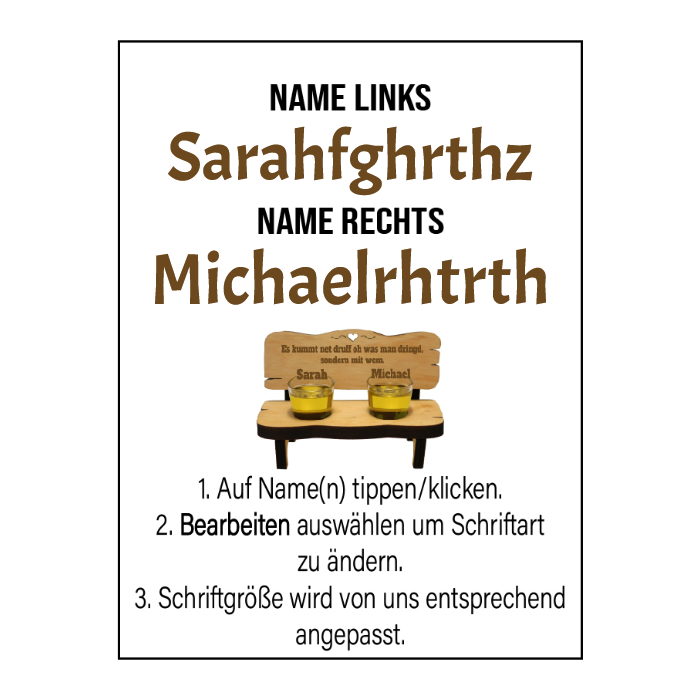 Schnapsbank mit Pfälzer Spruch