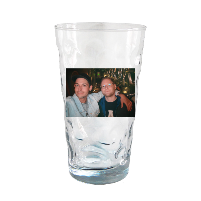 Dubbeglas mit Foto