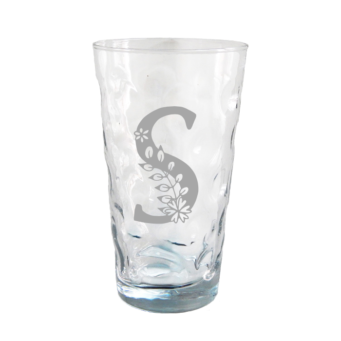 Dubbeglas florale Buchstaben