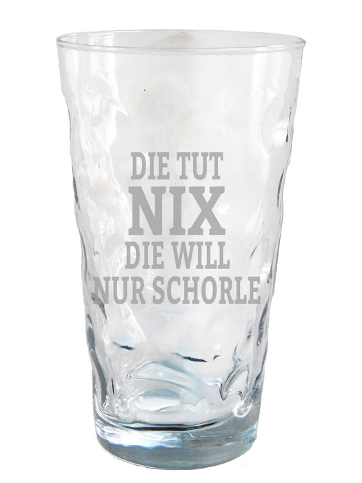 Die tut nix die will nur Schorle Dubbeglas