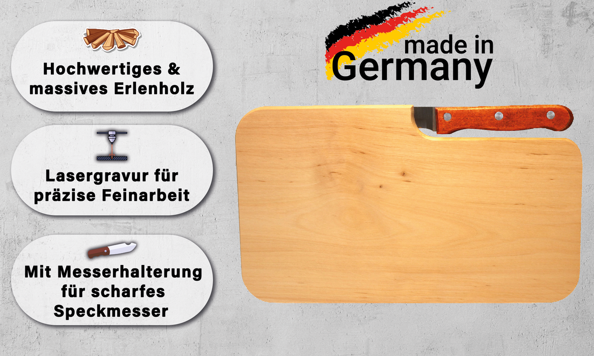 Schneidebrett selbst gestalten (inkl. Messer)