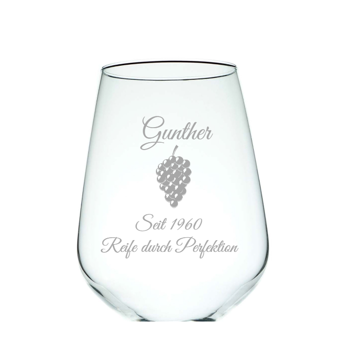 Weinglas selbst gestalten - 520ml - Weinglas mit Gravur