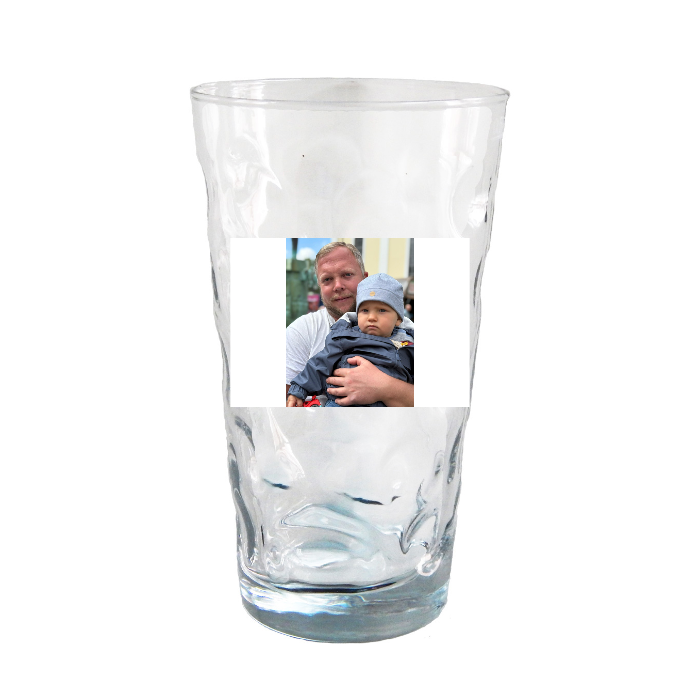 Dubbeglas mit Foto