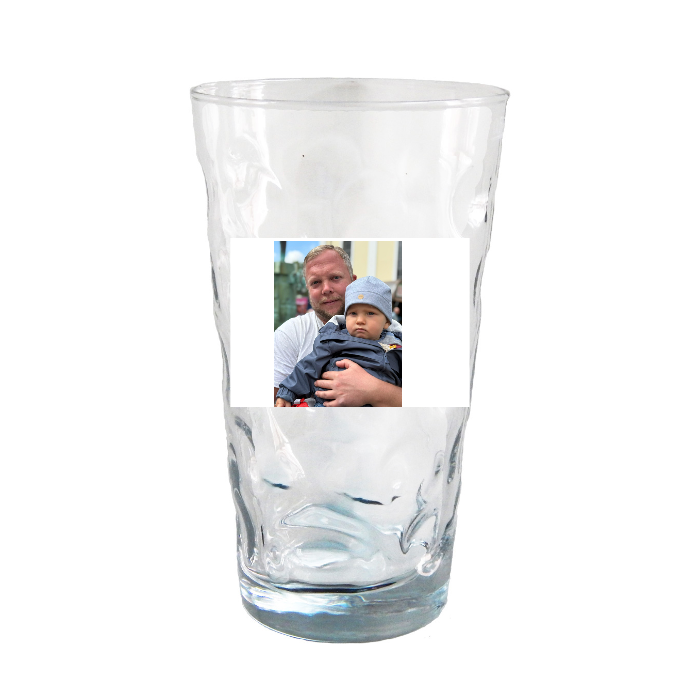 Dubbeglas mit Foto