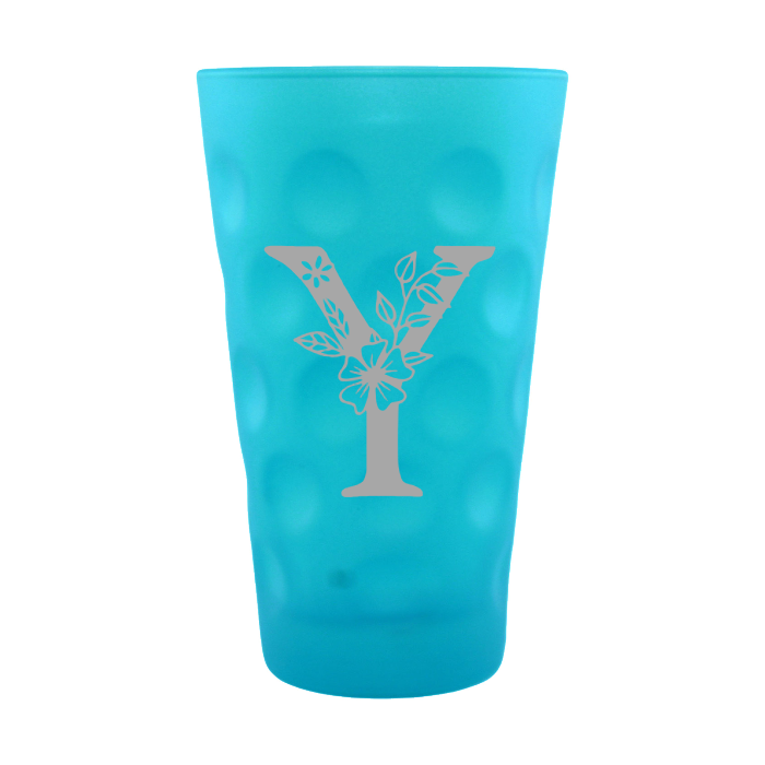 Dubbeglas florale Buchstaben