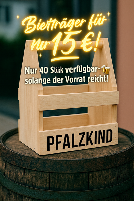 Pfälzer Bierträger – PFALZKIND - beidseitig bedruckt!