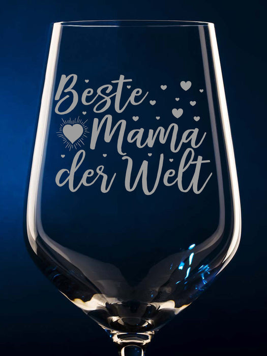 Weinglas mit Gravur "Beste Mama der Welt" - PFÄLZISCH.com