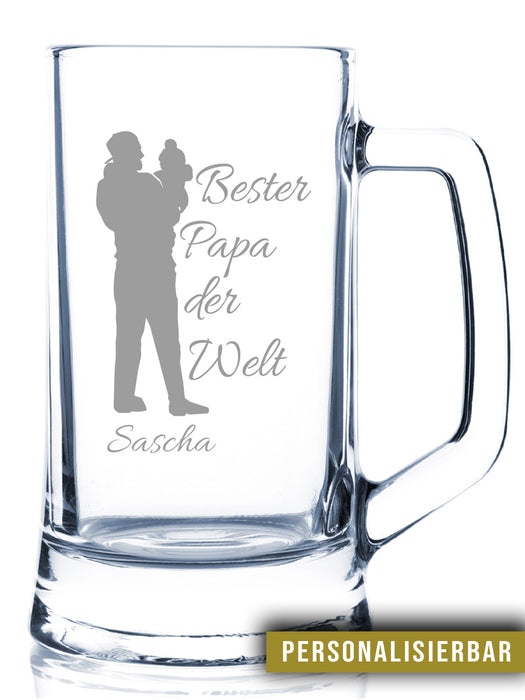 Papa Bierglas Gravur