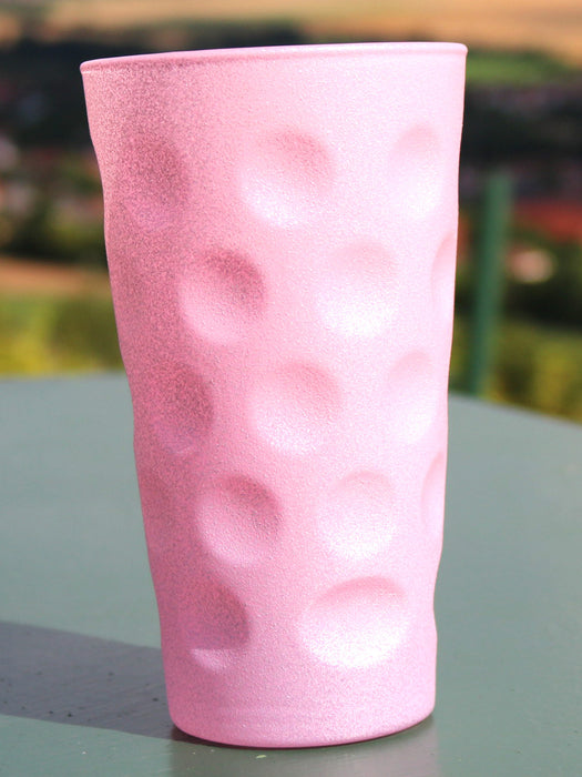 Dubbeglas Rosa Glitzer