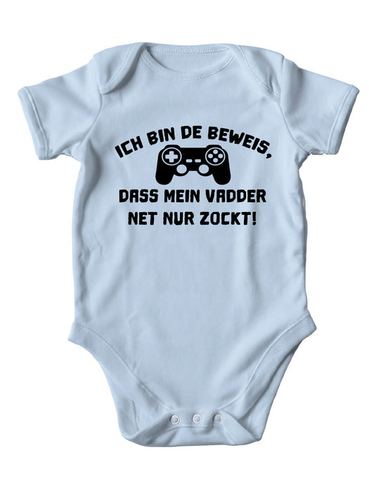 Jungen/Mädchen Baby Body / Beweis - Vadder net zockt