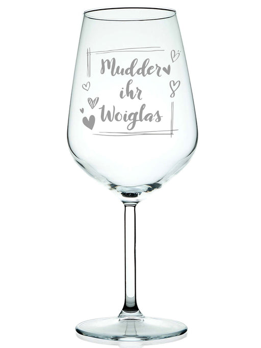 Mudder Weinglas Gravur