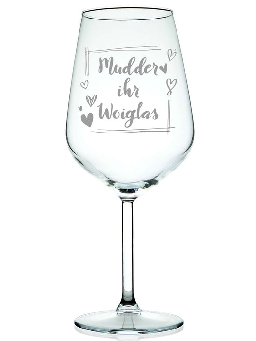 Mudder Weinglas Gravur