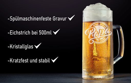 Bierglas mit Gravur "Papa, die Legende" - PFÄLZISCH.com