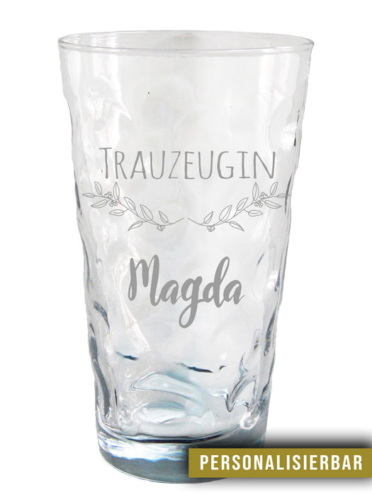 Trauzeugin Gravur Dubbeglas