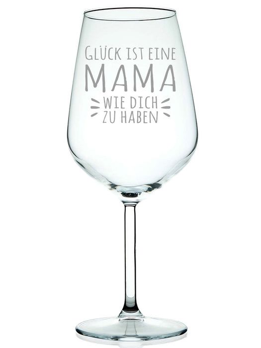 Glück Mama Weinglas