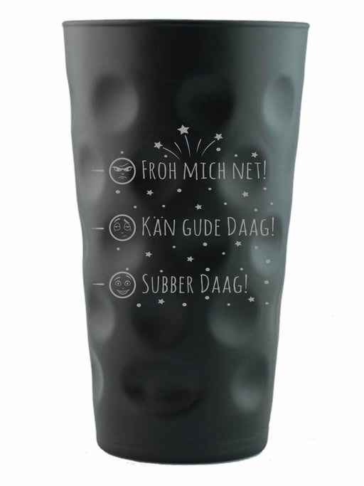 Dubbeglas mit Gravur "schlechter Daag" - PFÄLZISCH.com