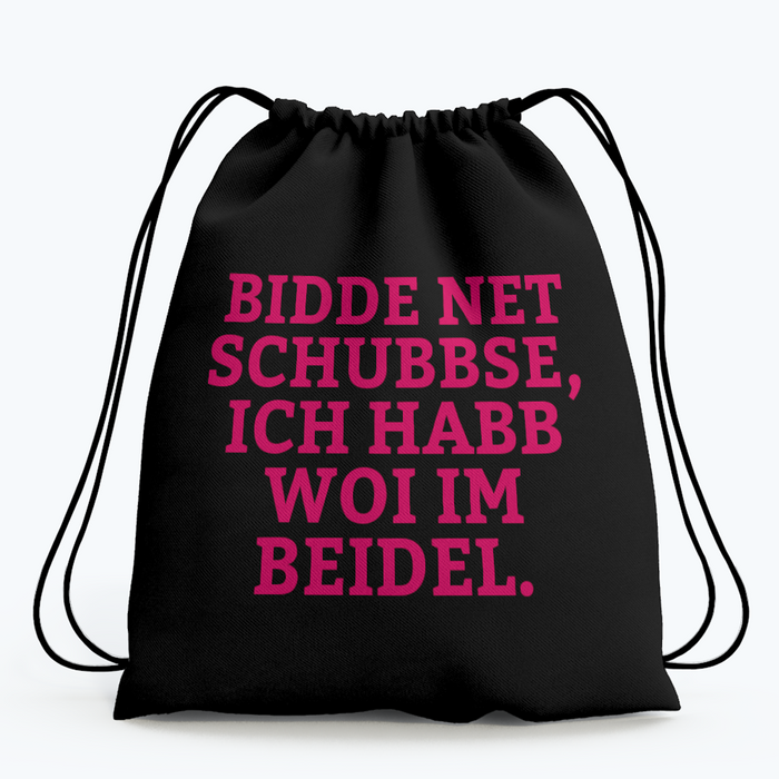 BIDDE NET SCHUBBSE - PFÄLZER SPORTBEUTEL - PFÄLZISCH.com