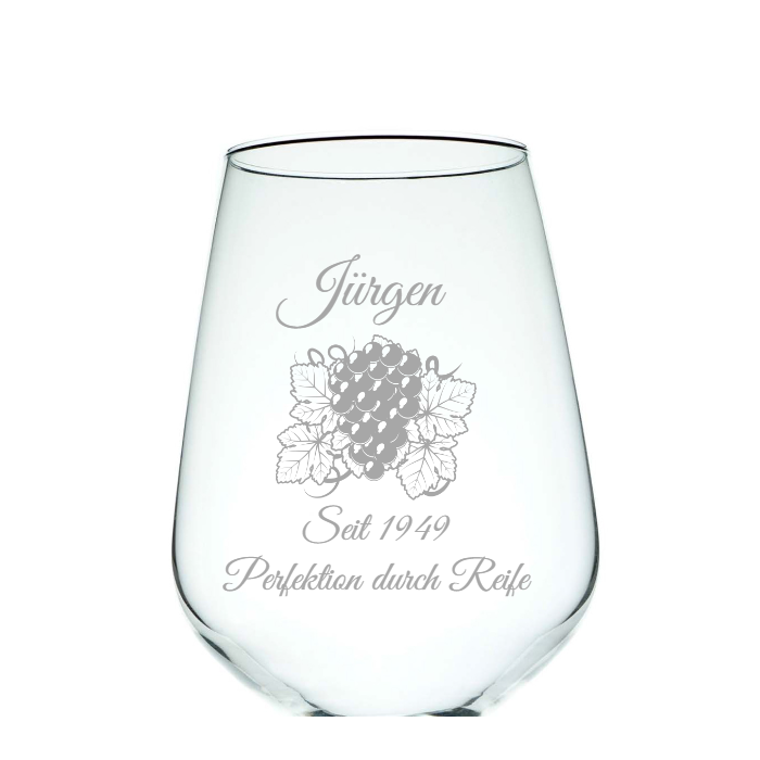 Weinglas selbst gestalten - 520ml - Weinglas mit Gravur