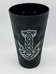 Thor Hammer Dubbeglas schwarz mit Gravur - PFÄLZISCH.com