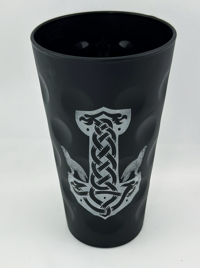 Thor Hammer Dubbeglas schwarz mit Gravur - PFÄLZISCH.com
