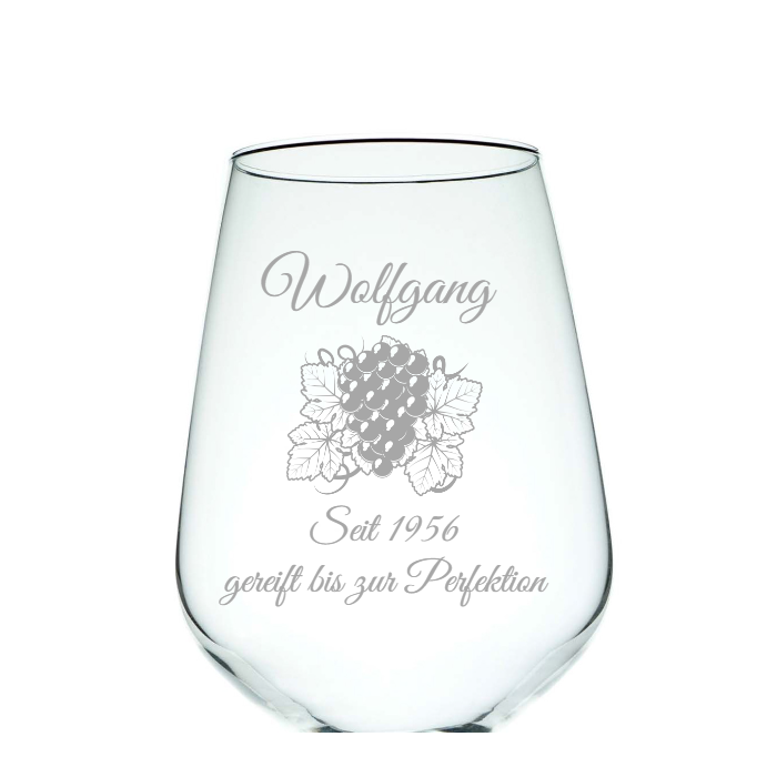 Weinglas selbst gestalten - 520ml - Weinglas mit Gravur