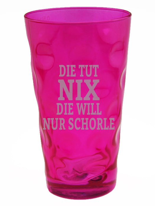 Die tut nix die will nur Schorle Dubbeglas