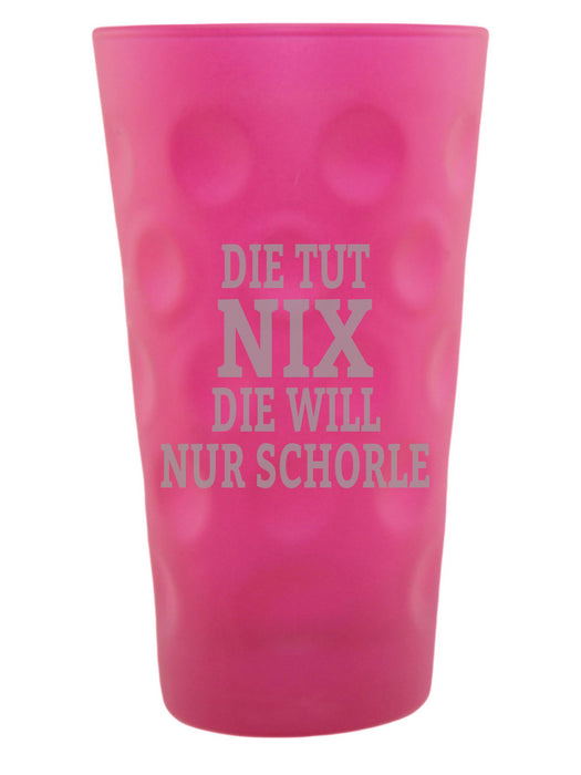 Die tut nix die will nur Schorle Dubbeglas