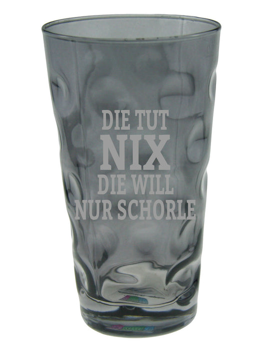 Die tut nix die will nur Schorle Dubbeglas