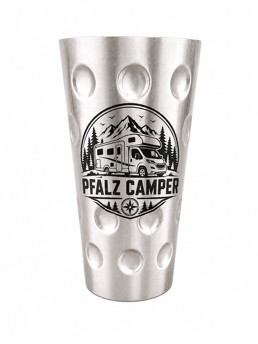 Edelstahlbecher „PFALZ CAMPER“ – Wohnmobil | Robuster Campingbecher aus Edelstahl - PFÄLZISCH.com