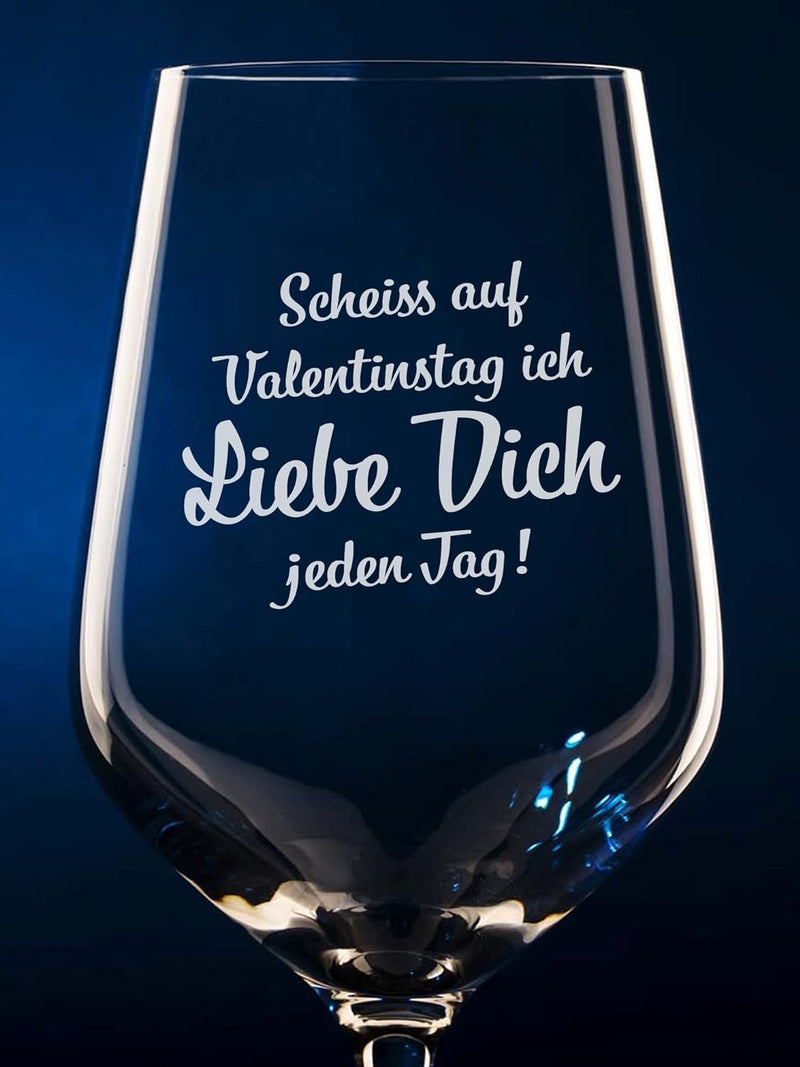 Valentinstag Weinglas (Scheiss auf Valentinstag…) - PFÄLZISCH.com