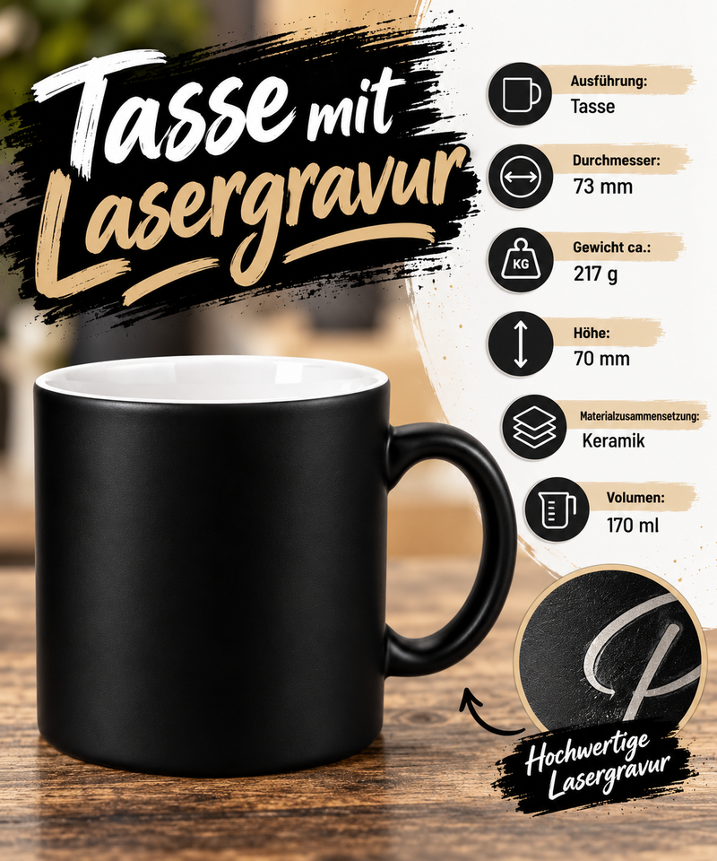 Kleine Kaffeetasse „Worlds beschd Vadder“ – Pfälzer Geschenk für Papa