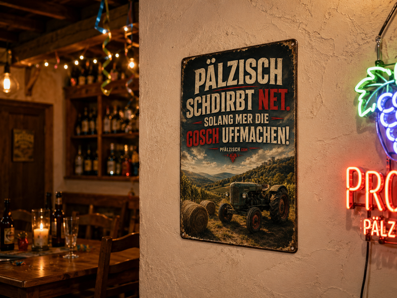PÄLZISCH SCHDIRBT NET. – Alu Schild (2 Größen)