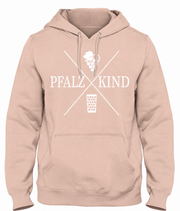 Hoodie in Rosa mit Pfalzkind Motiv in weiss bedruckt