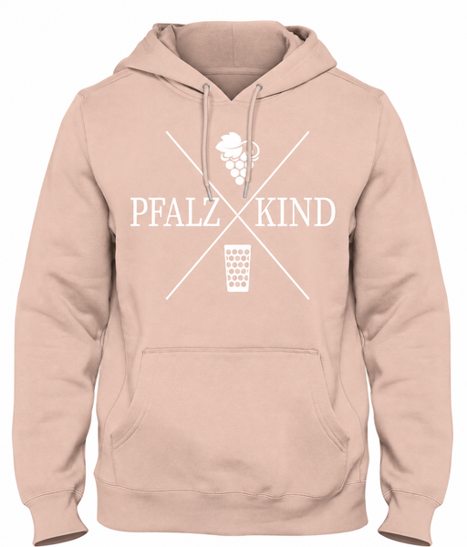 Hoodie in Rosa mit Pfalzkind Motiv in weiss bedruckt