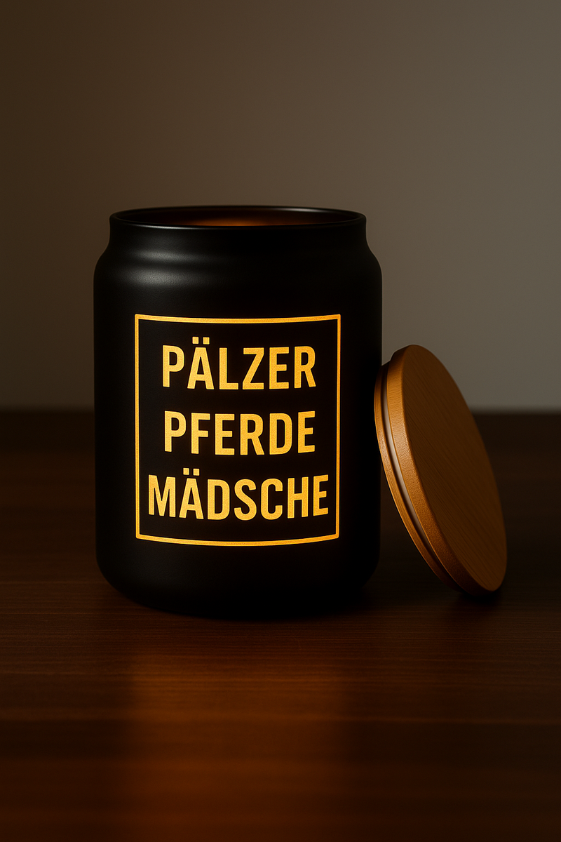 Pälzer Pferde Mädsche - 1 Liter Glas Pfalzleuchte - PFÄLZISCH.com