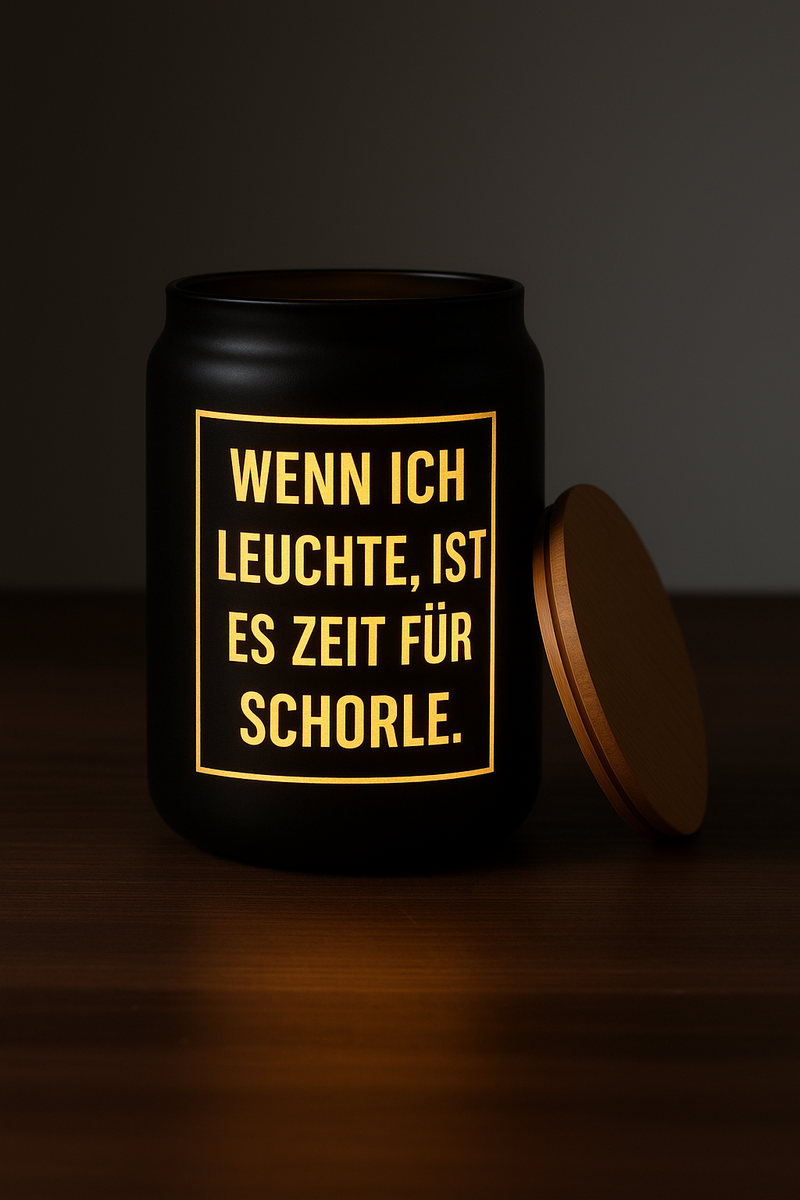Schorle Zeit - 1 Liter Glas Pfalzleuchte - PFÄLZISCH.com