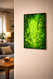 Neon Dubbeglas Grün (Alu Schild 2 Größen) - PFÄLZISCH.com