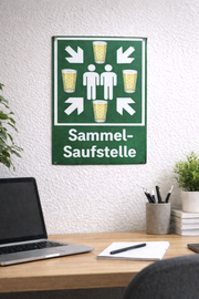 Sammel Saufstelle (Alu Schild 2 Größen) - PFÄLZISCH.com