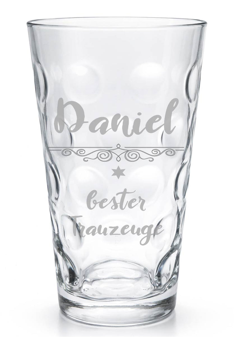 Dubbeglas für Trauzeuge/Trauzeugin