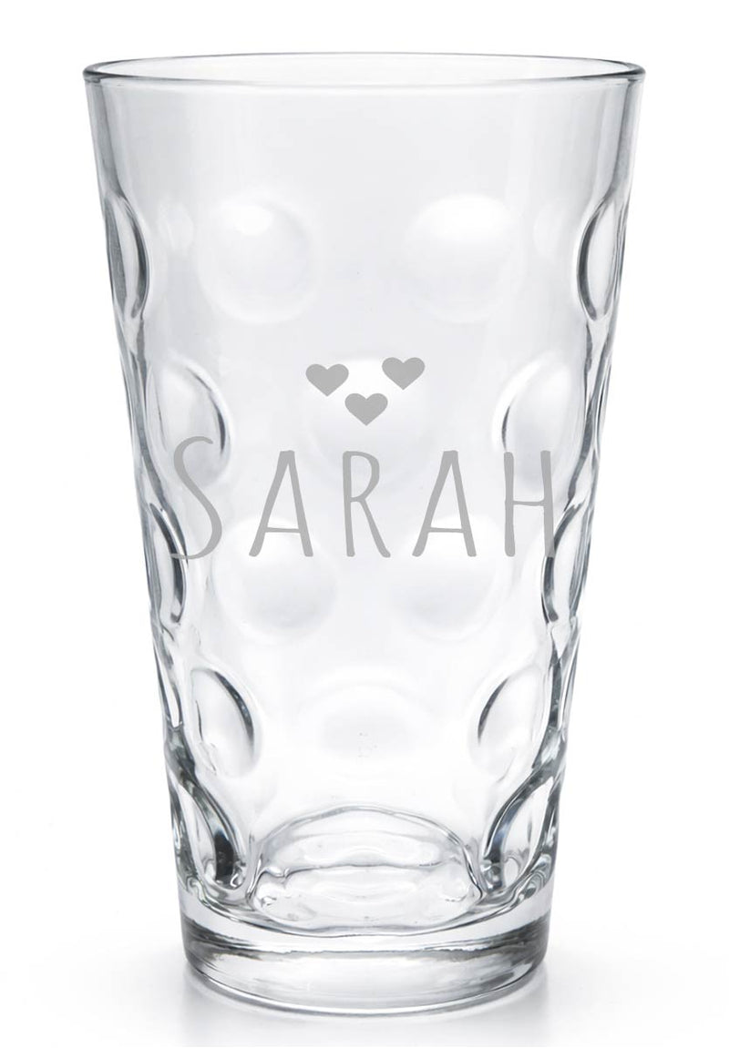 Dubbeglas mit Gravur "Name und Herze"