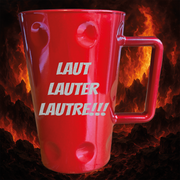 Rote Pfälzer Dubbetasse aus Glas250 ml  LAUT LAUTER LAUTRE!!! - PFÄLZISCH.com