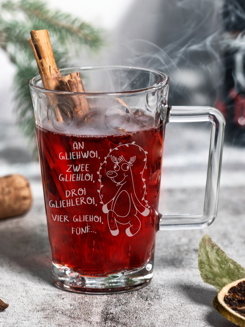 Dubbetässel "Gliehwoi Renntier" (0,25l) - PFÄLZISCH.com