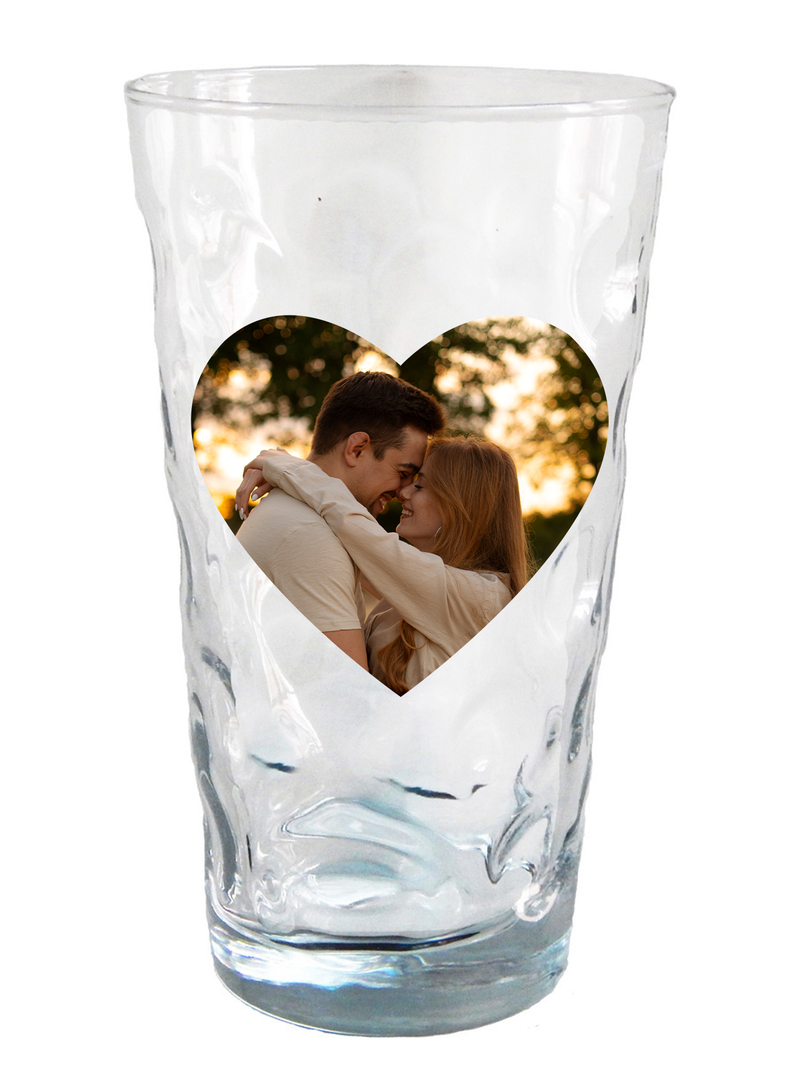 Dubbeglas mit Foto Herzform - PFÄLZISCH.com