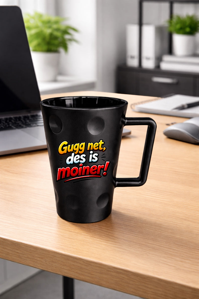 Dubbetasse - Des is moiner - Aufdruck  0,2 Liter - PFÄLZISCH.com