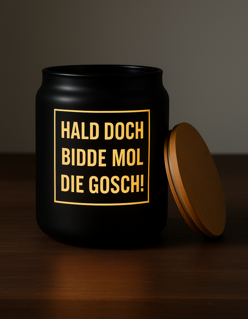 HALD DIE GOSCH - 1 Liter Glas Pfalzleuchte - PFÄLZISCH.com